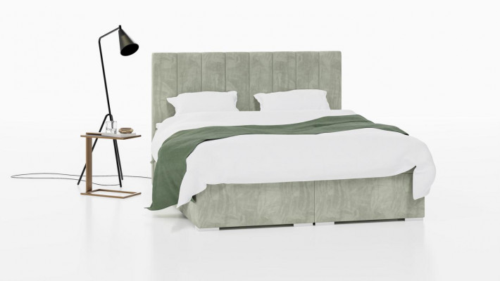 Luxe Bett Polstermeubel Schlofzëmmer Boxspringbett Design Duebelbett Neien