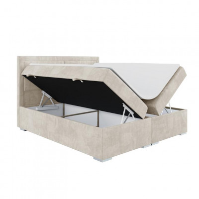 Luxus Schlofzëmmer Bett Duebel Gepolstert Bett Modern Design Miwwelen Boxspringbett