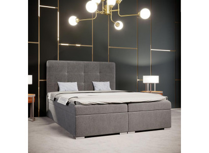 Bett Schlofzëmmer Luxus Textil Miwwelen Gepolstert Miwwelen Stil Boxspringbett