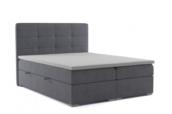 Bett Schlofzëmmer Luxus Textil Miwwelen Gepolstert Miwwelen Stil Boxspringbett
