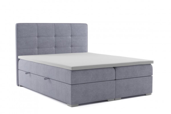 Bett Schlofzëmmer Luxus Textil Miwwelen Gepolstert Miwwelen Stil Boxspringbett