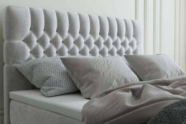 Chesterfield Duebelbett Schlafzimmer Luxusbett Modern Miwwelen Boxspringbett