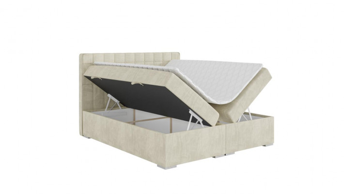 Duebelbett Modern Design Bett Luxus Schlofzëmmer Polsterbett Miwwelen Boxspringbett