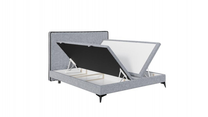 Bett Modern Duebelbett Designer Schlofzëmmer Polster Stoff Miwwelen Better