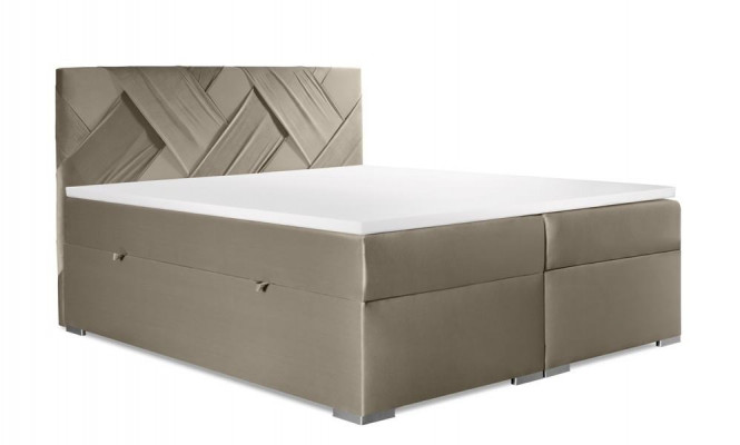 Luxus Bett Designer Schlofzëmmer Gepolstert Miwwelen Modern Duebelbett Boxspringbett