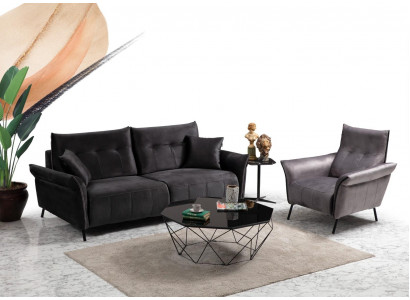 Wunnzëmmer Garnitur Modern Design Miwwelen Luxus Sofagarnitur Set 2 stk.