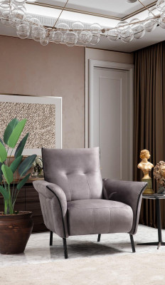 Designer Sëtz Wunnzëmmer Miwwelen Modern Luxus Sëtz Gro Stoff Textil