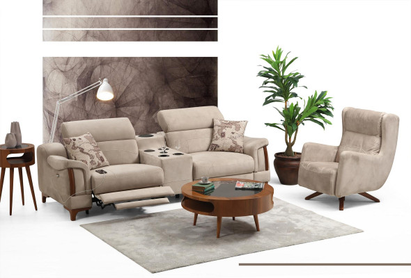 Wunnzëmmer Set 3 Stéck Luxus Sofagarnitur Dreesëtzer Sofa Canapé Modern Miwwelen