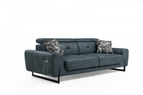 Modern Set 3 Stück Wunnzëmmer Sofagarnitur Designer Sëtzmiwwel Pultsessel Nei