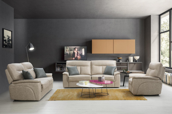 Designer Canapé-Set 3 Stéck Modern Gepolstert Miwwelen Wunnzëmmer Kompletéiert