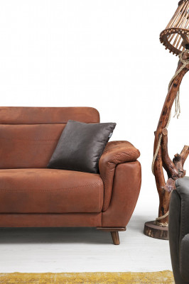 Canapé-Set 3-tlg Wunnzëmmer Dräisëtzer Sofa Couch Modern Fotell Luxus