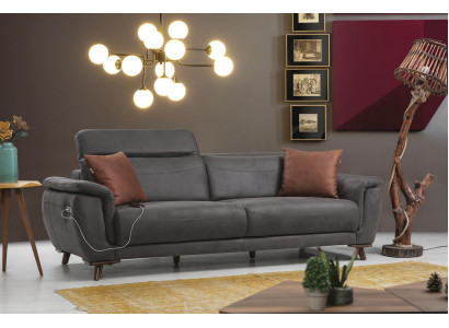 Luxus Dräisëtzersofa Modern Sëtzmuubel Wunnzëmmer Couch Polstermuubel