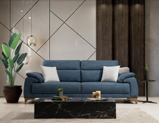 Modern Drësëtzer 2x Sofasen Canapé Sofa Garnitur Komplett Textil Miwwelen Design