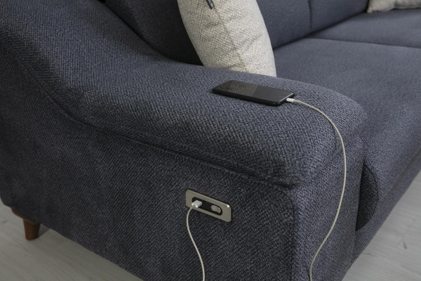 Sofagarnitur Set Komplett Modern Wunnzëmmer Textil Canapé Luxus Polstermöbel