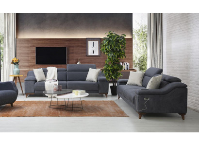 Design Dräisëtzer Sofa Couch Polster Modern Wunnzëmmer Textil Sofen Nei Miwwelen