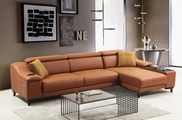 Wunnzëmmer Eckcanapé Modern L-Form Canapé Couch Eckgarnitur Polsterméibel Nei