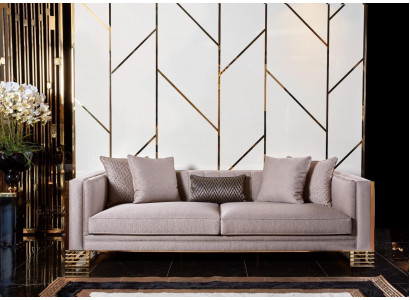 Sofa 3-Sëtz Modern Couch Polstersofa Design Sofa Dräisëtz Sëtz