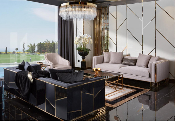 Sofa 3-Sëtz Modern Couch Polstersofa Design Sofa Dräisëtz Sëtz