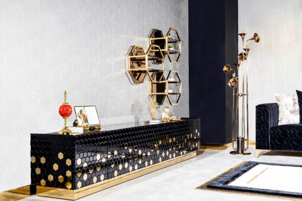 TV Schaf, RTV Fernsehstänn, Sideboard Schaf, Lowboard 260cm Metall