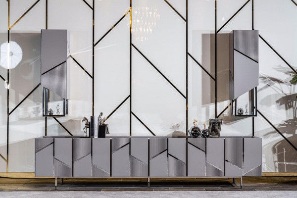 Set TV-Ständer Sëtzfauteuil Couchtisch Niewendësch Wunnzëmmer 4tlg gro nei