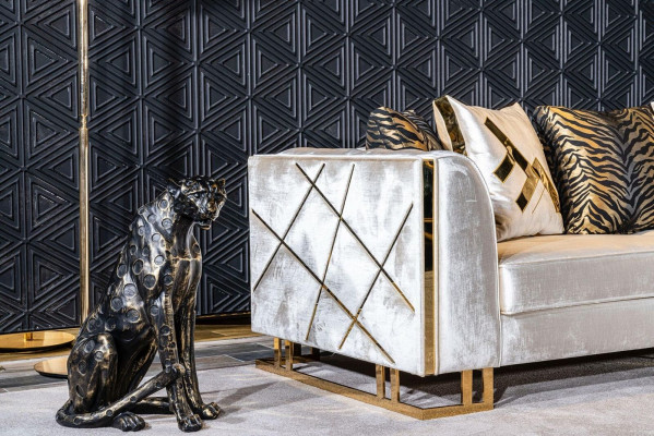 Canapé 3 Sëtz Canapéën Sëtz Design Couch Drësëtzer Luxus Miwwelen Stil Modern