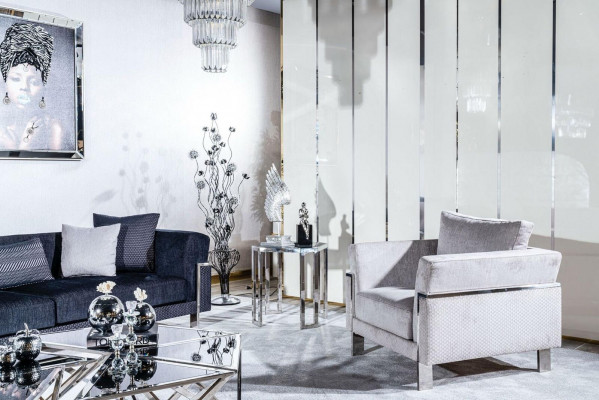 Wunnzëmmer Sofagarnitur 3+1 Sëtzer Canapé Dësch Sofa Fautteuil Set 4tëleg.