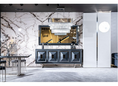Buffet Spigel Wunnzëmmer gro Kommod Holz Metall Stil Modern Schaf