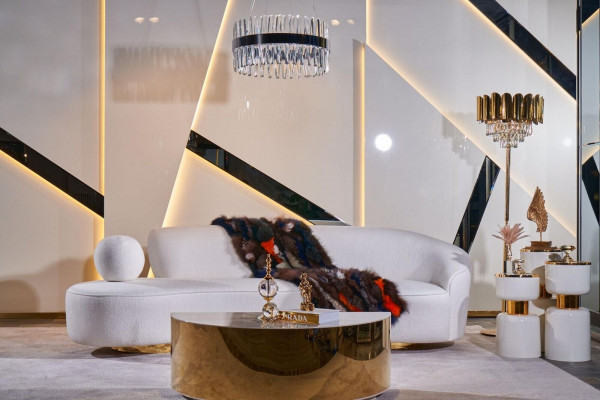 Luxus dräisëtzegt Sofa 3-Sëtzer Sofas Sëtz Design Miwwelen Couchen wäiss