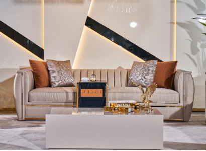 Wunnzëmmer Couchtische Design Dësch Holz Beige Stil Modernen Luxus Dëscher