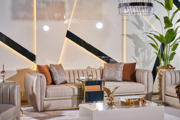 Wunnzëmmer Couchtische Design Dësch Holz Beige Stil Modernen Luxus Dëscher