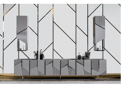 TV-Stänner+2x Regal Säitendësch RTV Lowboard Wunnzëmmer Holz Modern Nei