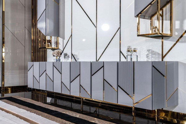 TV-Stänner+2x Regal Säitendësch RTV Lowboard Wunnzëmmer Holz Modern Nei