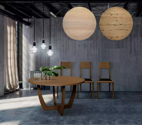 Ronnen Iessdësch Holz Kicheldësch ronnen neien Stil modern brong 140cm