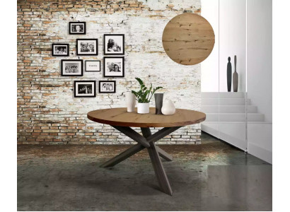 Iesszëmmer Ronn Iessdësch Holz ronnen Kichen Dësch Stil modern brong 140cm