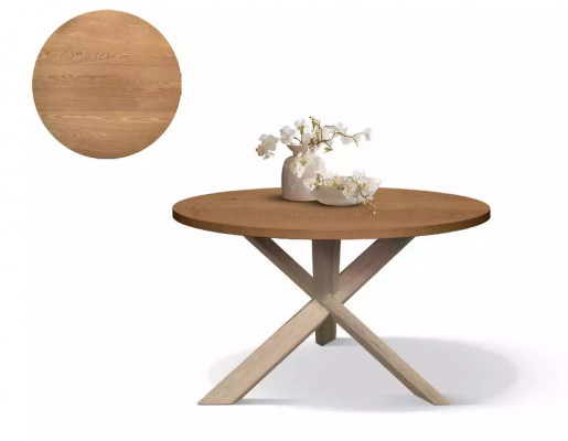 Ronn Kichen Iessdësch Couchdësch Faarf Braun Stil Modern Holz 140cm