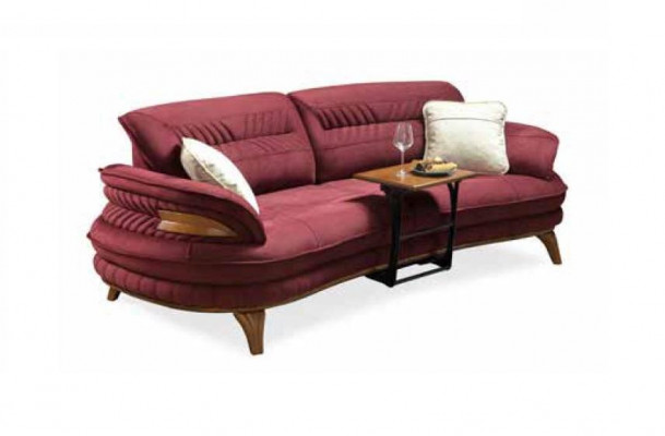 Canapé 3 Platzen + Fautteuil Wunnzëmmer Canapé Canapëen Fautteuil Luxus Stoff Miwwelen