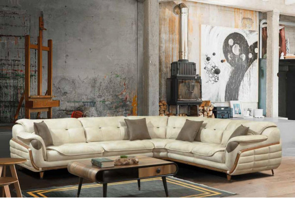 Eckcouch L-Form Stoff Luxus Sofa Wunnlandschaft Polstersofa Couchen