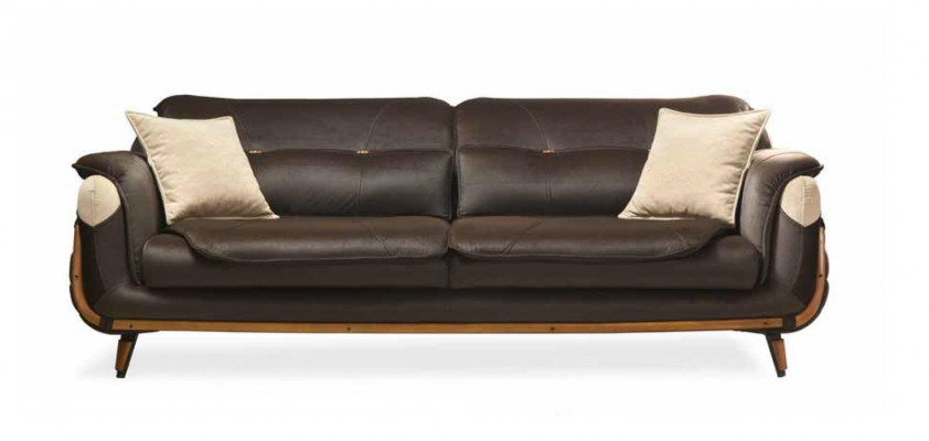 Canapé Wunnzëmmer Miwwelen Dräisiichter Canapé Klassesch Stoff Couch Luxus