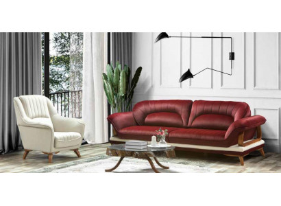 Sofa 3 Sëtz Design Sessel Polstersëtz Klassesch Design Dräisëtzer