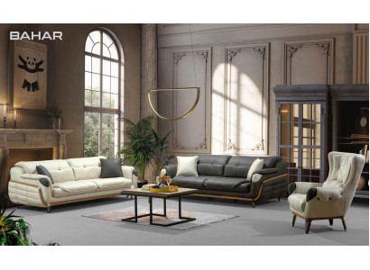 Sofa-Garnitur 3+3+1 Sëtzer Grupp Sofa Fotell Sofas Klassesch Set