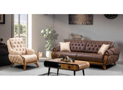 Canapé Klassesch Canapéë Luxus Miwwelen Sofas Canapé Dräisëtzer 3 Sëtzer