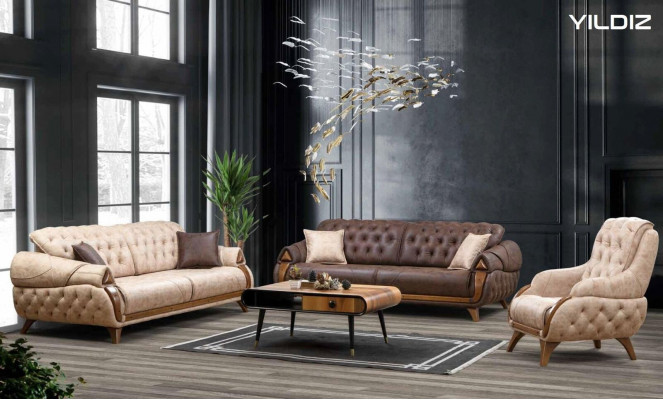 Canapé Klassesch Canapéë Luxus Miwwelen Sofas Canapé Dräisëtzer 3 Sëtzer