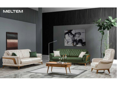 Luxus Wunnzëmmer Sofa Garnitur 331 Sëtz Sofa Fauteuil Sofas 3-deel.