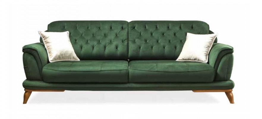 Sofa 3 Sëtzer Klassesch Canapéen Luxus Miwwelen Sofas Stoff Couche
