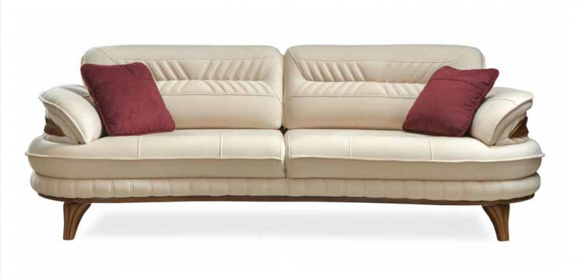 Sofa 3-Sëtzer Couchen Sofas Art déco Dräisëtzer Nei Textil Luxus Couch Polster.