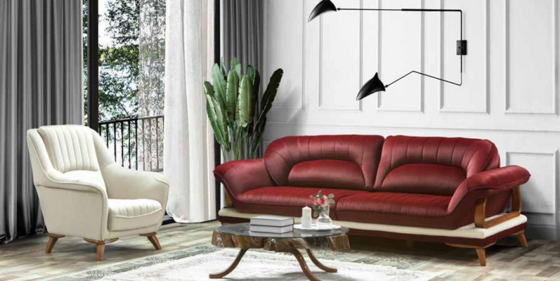 Sëtz Klassesch Design Wunnzëmmer Polstersëtz Relax Wäiss