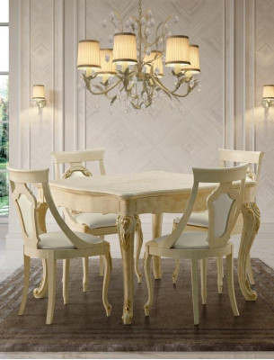 Iesszëmmer Still Holz Luxus Fotell Stull Beige Lehn Wunnzëmmer Miwwelen Beige Neien