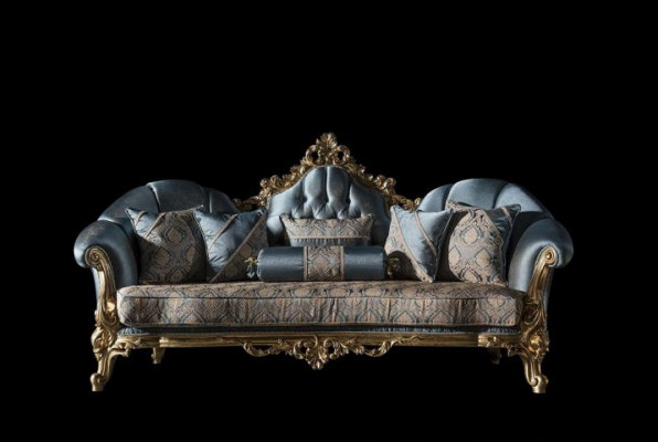 Barock Klassesch Wunnzëmmer Canapé Set Garnitur Dësch Sofagarnitur 6-Stéck