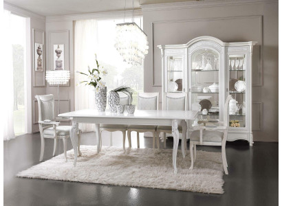 Italienesch Iesszëmmer Miwwel Set Iesszëmmer Grupp Vitrin Dësch 6x Still 8 Deeler.