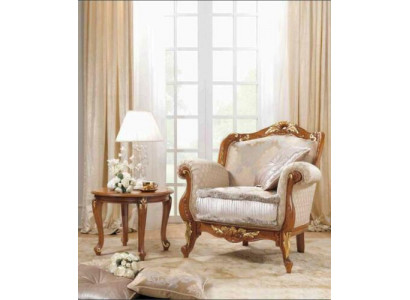 Textil Fotell 1-Sëtz Sofa Polster Sofas Design Luxus Klassesch Barock Rokoko